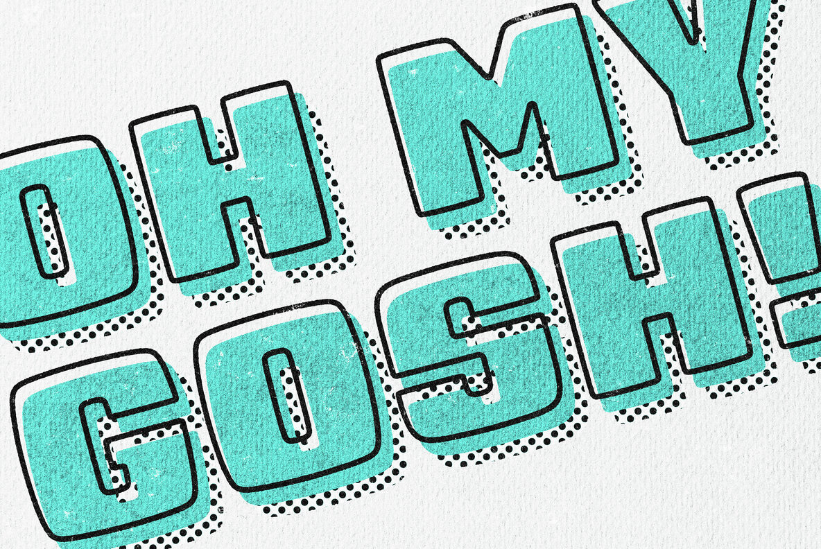 Retro Comic Print Text Effect 2