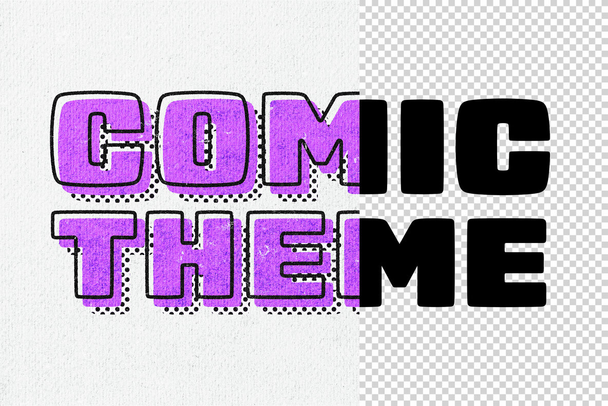 Retro Comic Print Text Effect 4