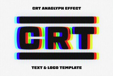 CRT Anaglyph Text Effect