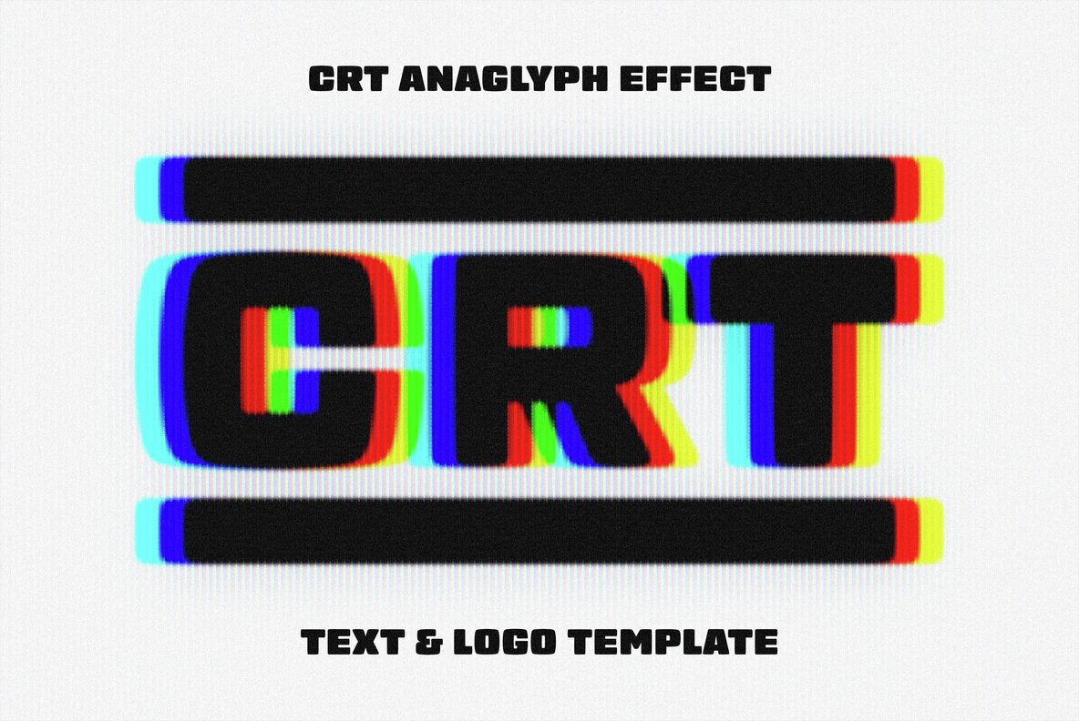 CRT Anaglyph Text Effect 1