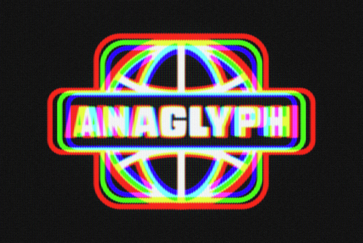 CRT Anaglyph Text Effect 2