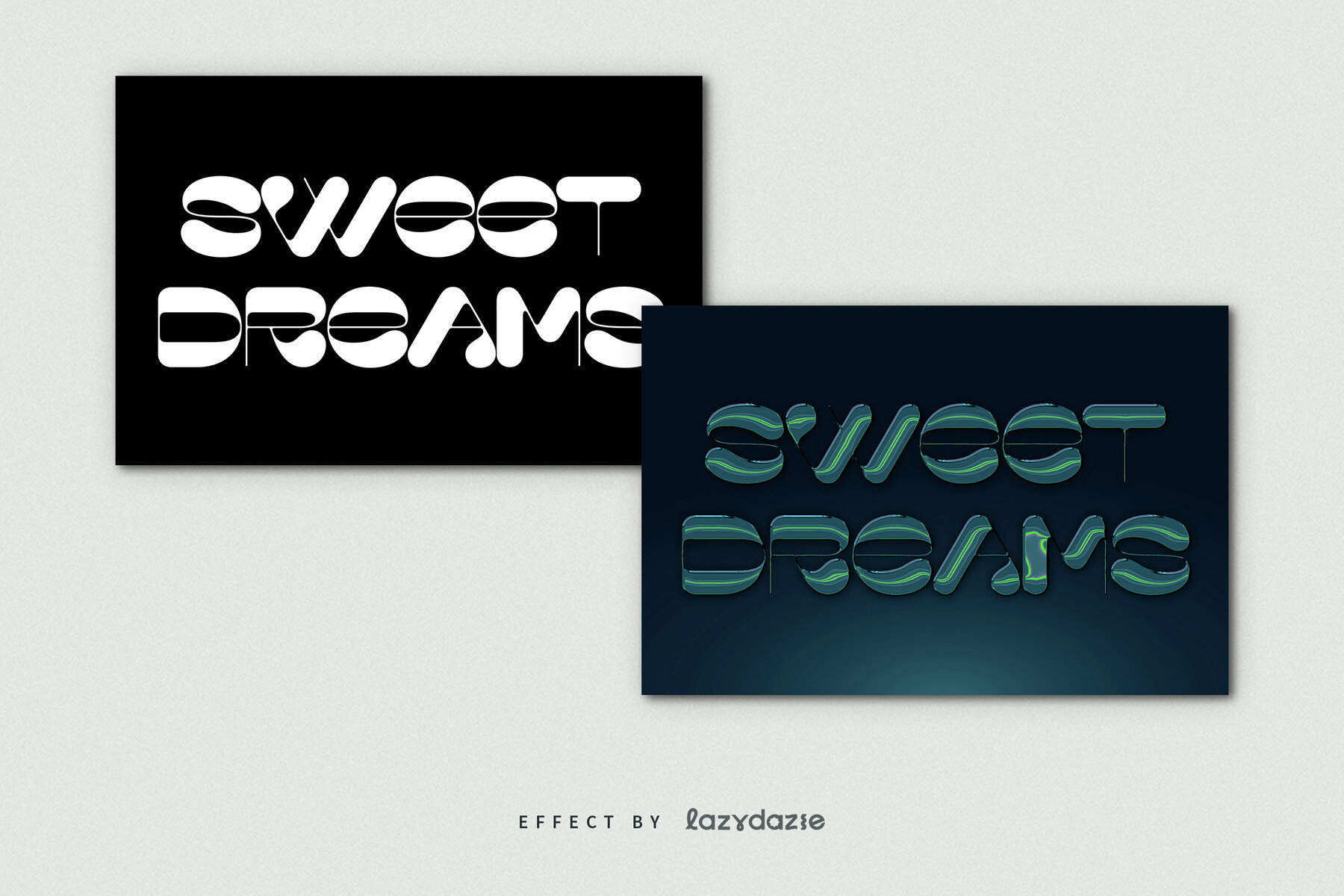 Green Chrome Text Effect Mockup 7