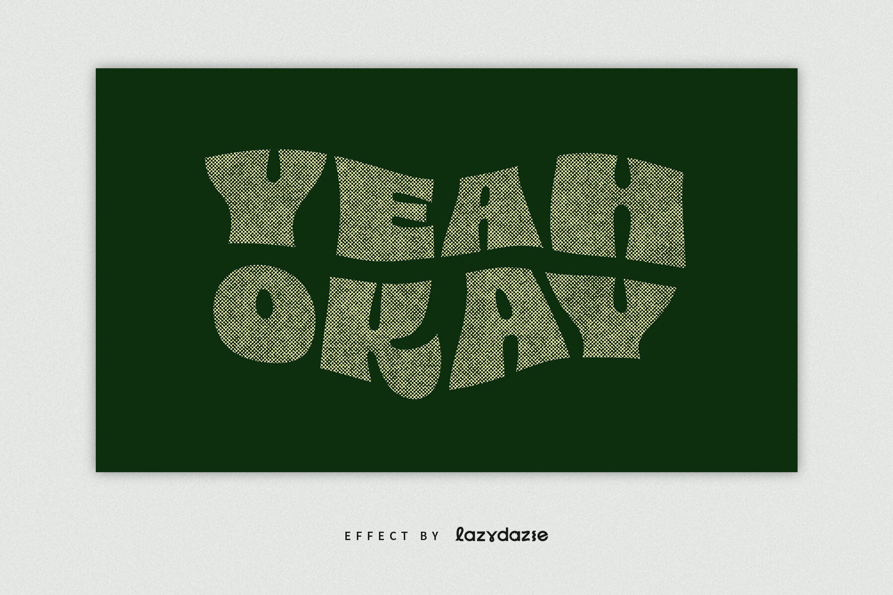 Warped Halftone Text Effect Mockup 2