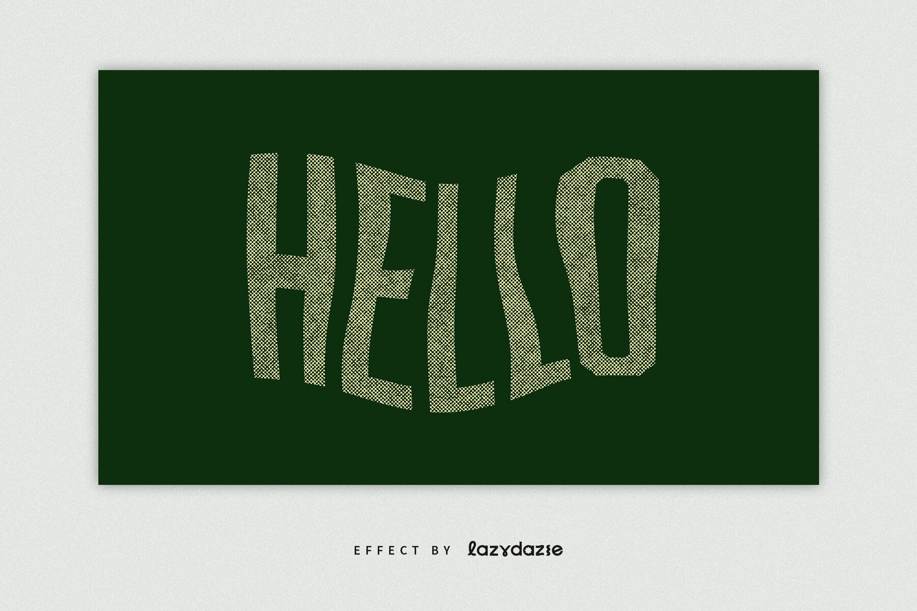 Warped Halftone Text Effect Mockup 3