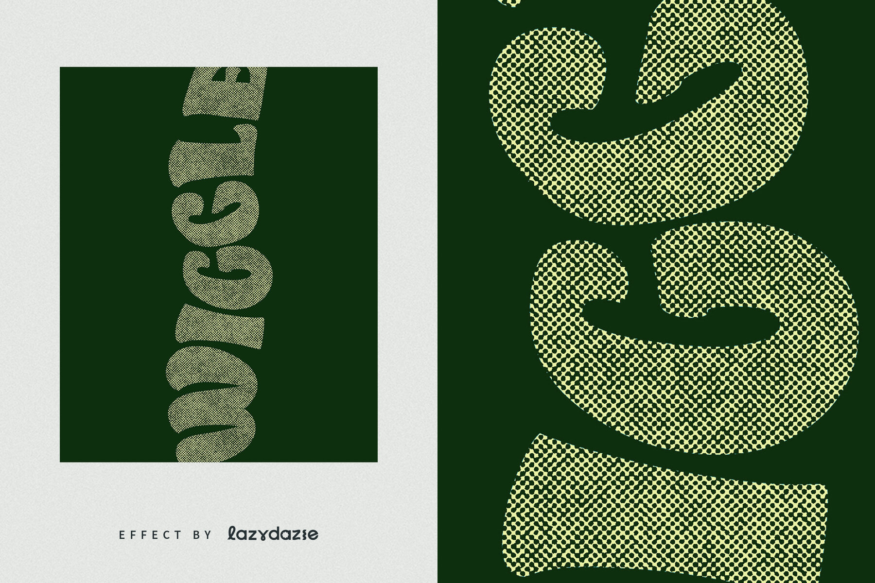 Warped Halftone Text Effect Mockup 6