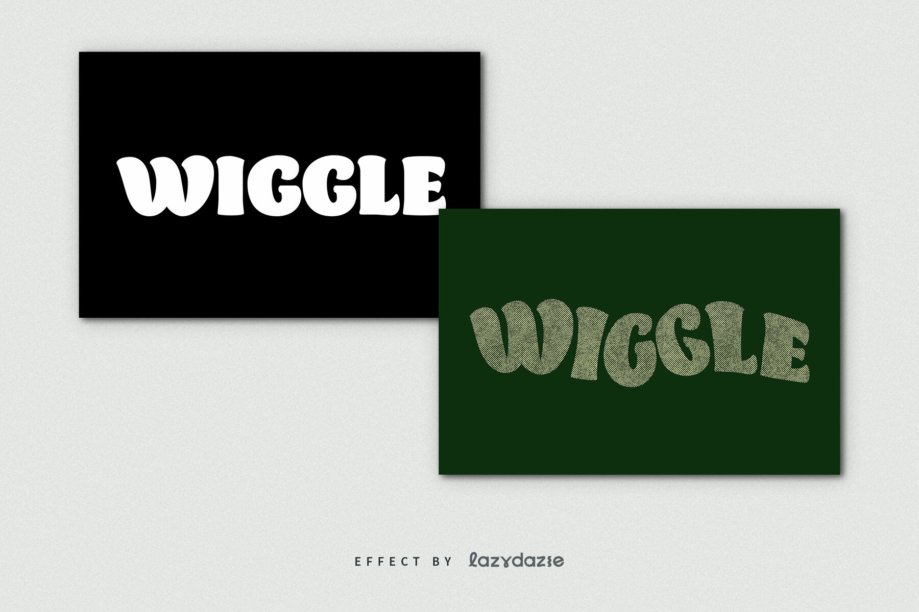 Warped Halftone Text Effect Mockup 7