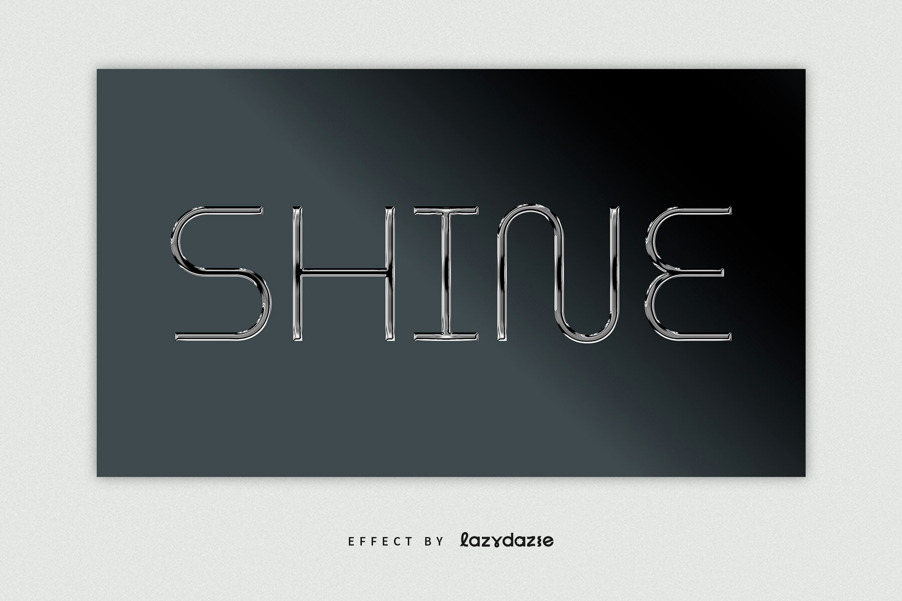 Silver Chrome Text Effect Mockup 4