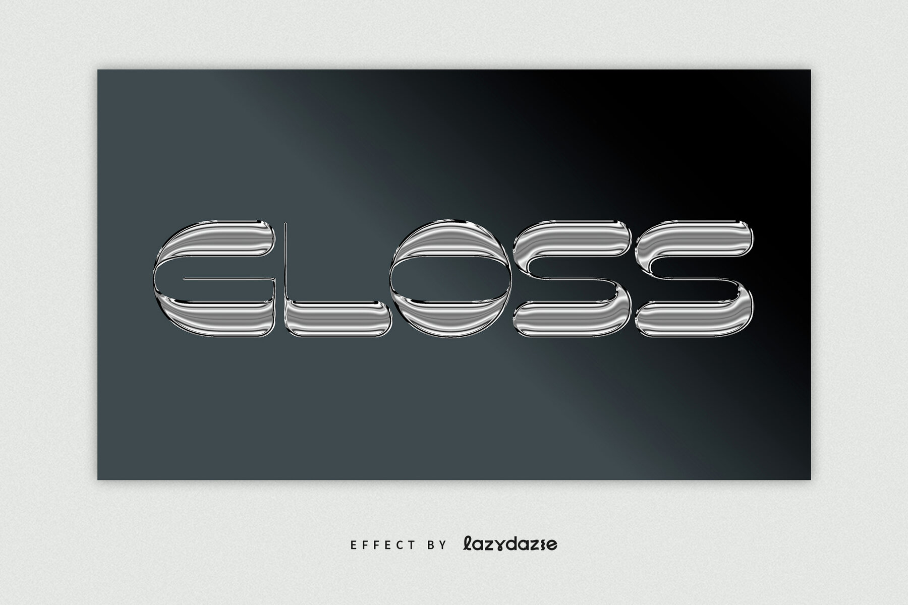 Silver Chrome Text Effect Mockup 5