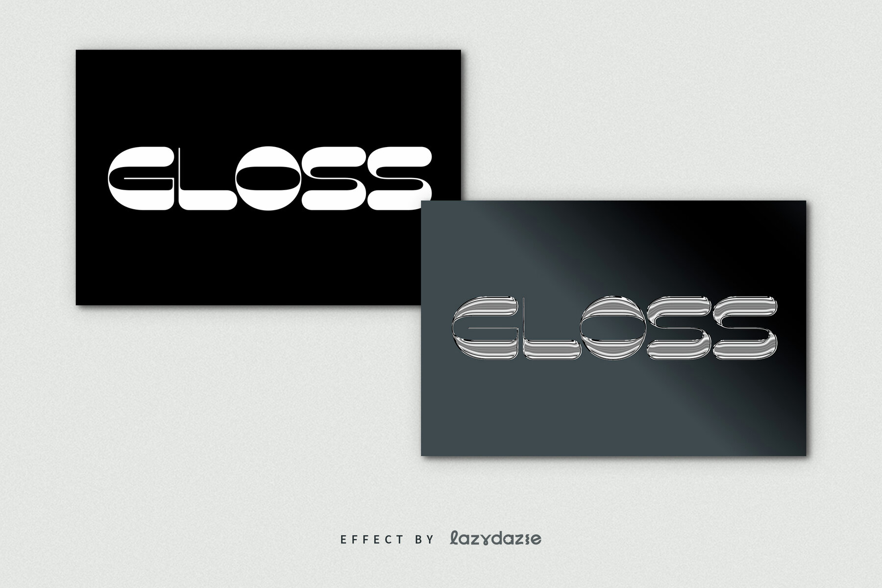 Silver Chrome Text Effect Mockup 7