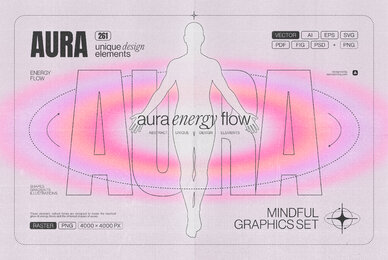 Aura Energy Flow   Mindful Abstract Graphics Pack