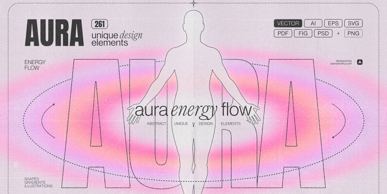 Aura Energy Flow   Mindful Abstract Graphics Pack