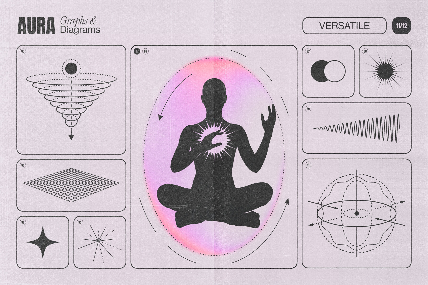 Aura Energy Flow   Mindful Abstract Graphics Pack 24