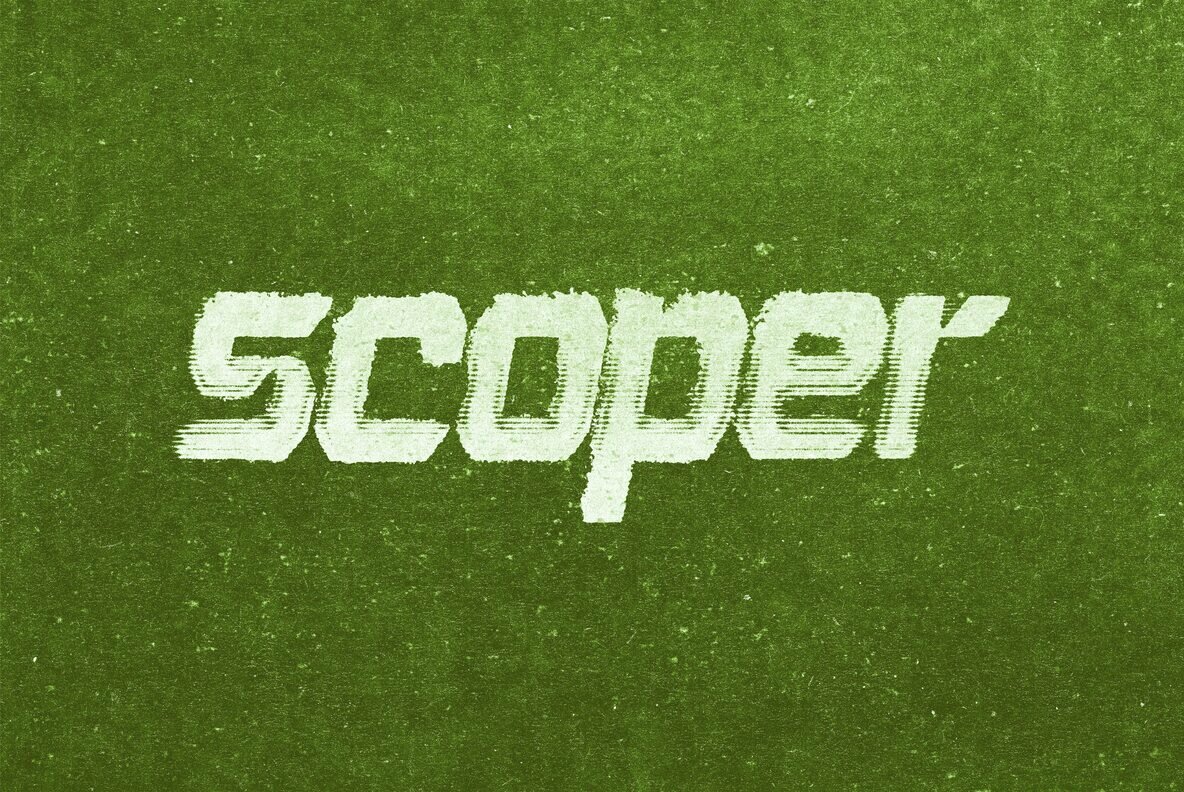 Trashy Printer Text and Logos Effect 4