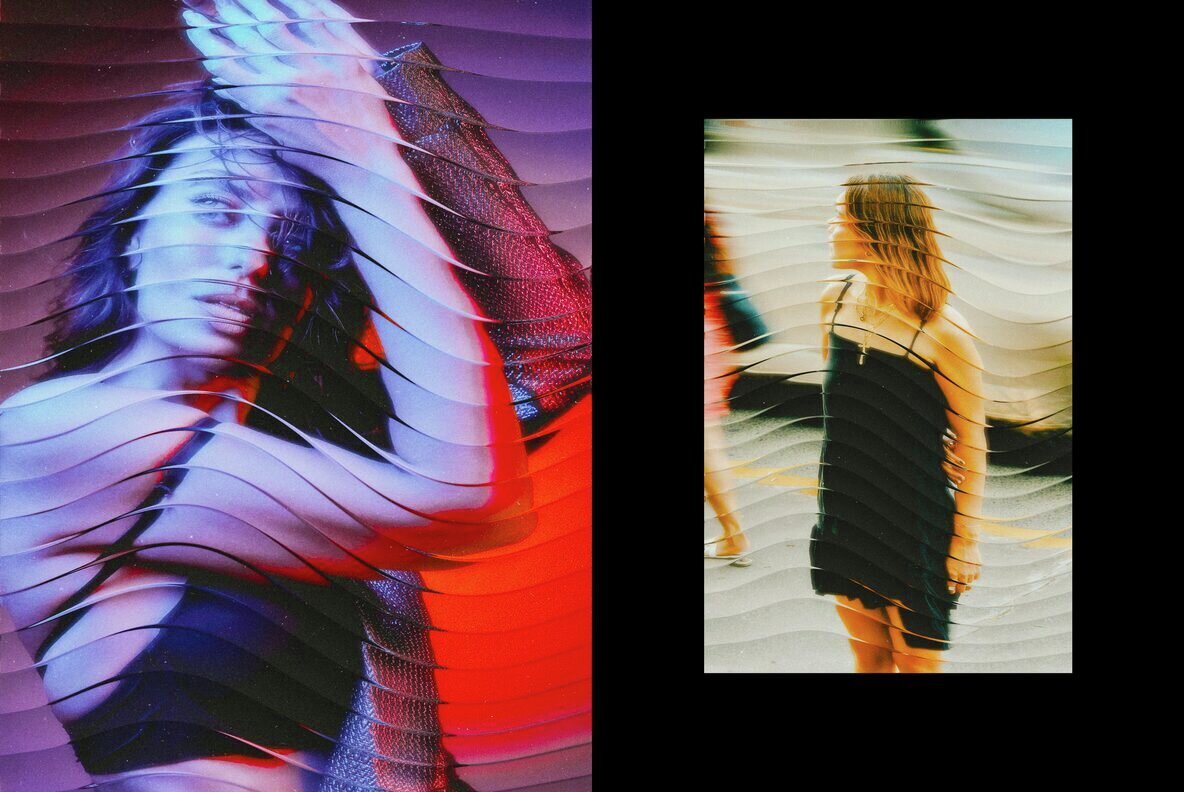 Ribbed Glass Photo Effect 2