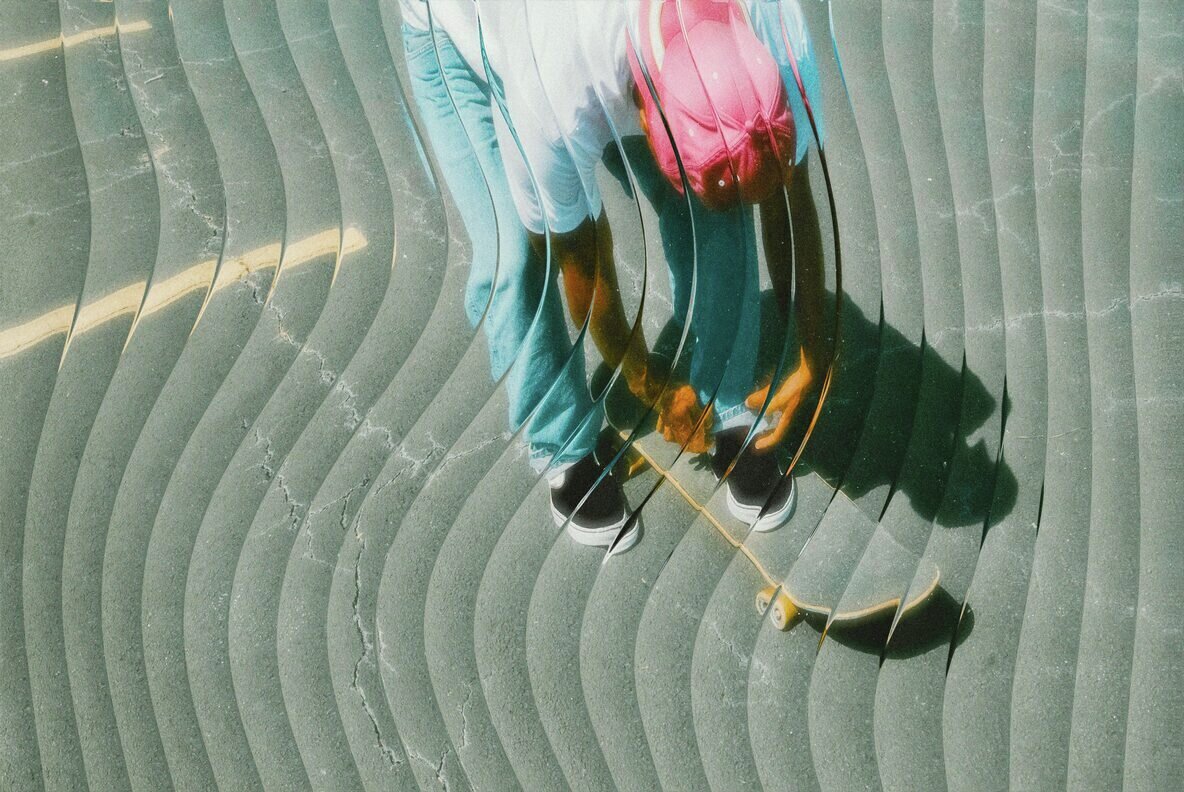 Ribbed Glass Photo Effect 3