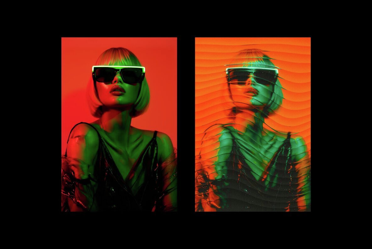 Ribbed Glass Photo Effect 4