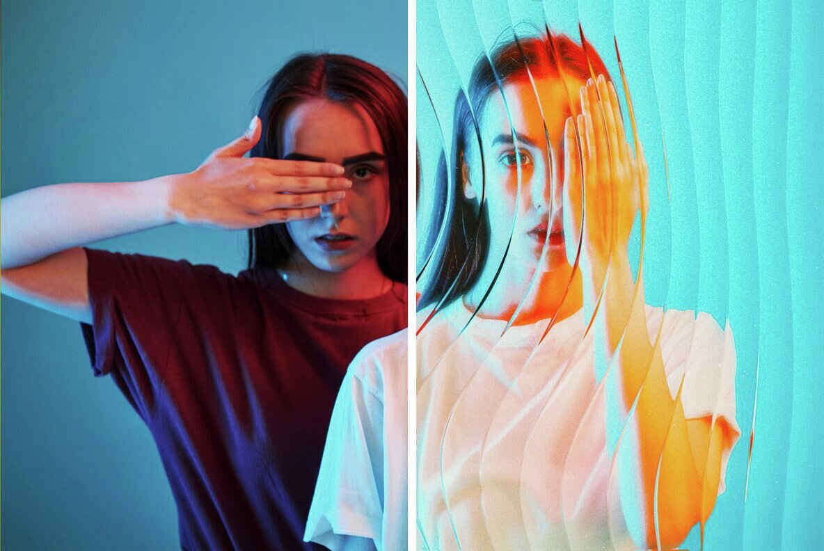 Ribbed Glass Photo Effect 5