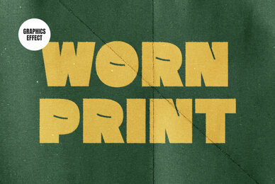 Worn Print Text and Logo Effect