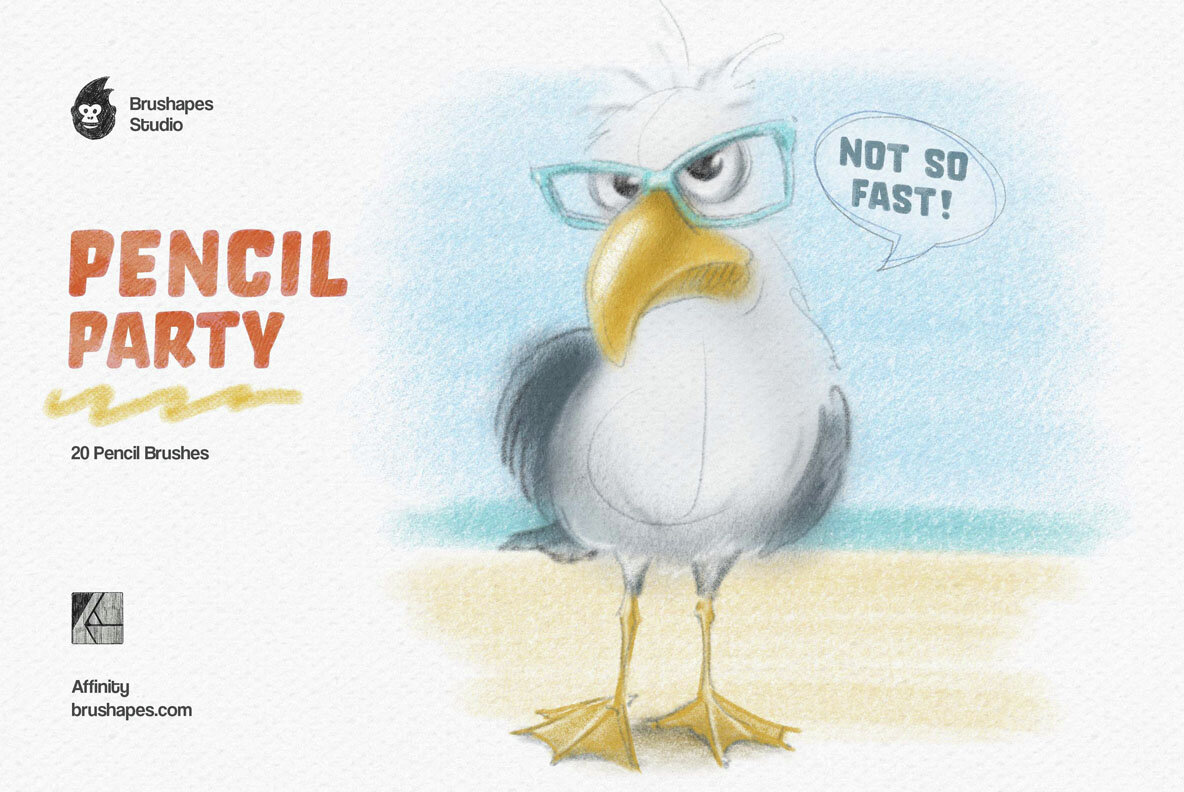 Pencil Party Illustrator Brushes 6