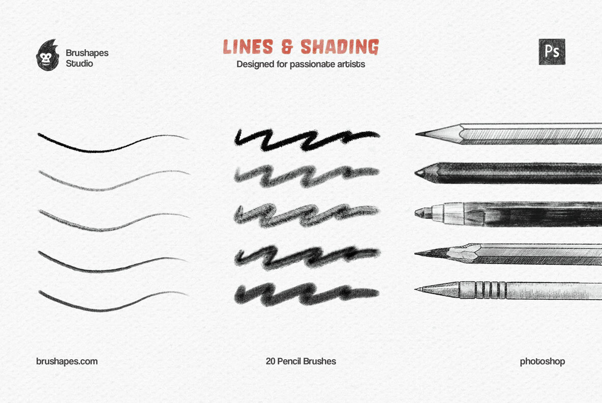 Pencil Party Photoshop Brushes 2