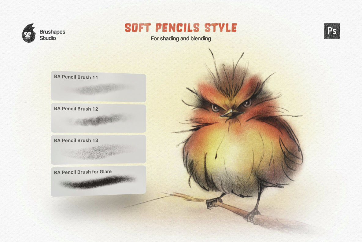 Pencil Party Photoshop Brushes 8