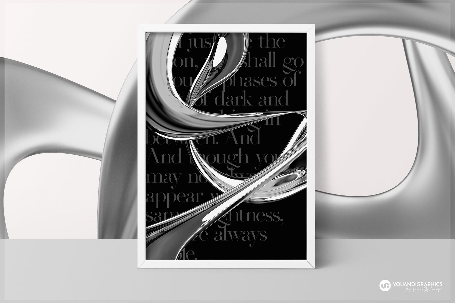 Liquid Chrome Abstract 3D Elements 8