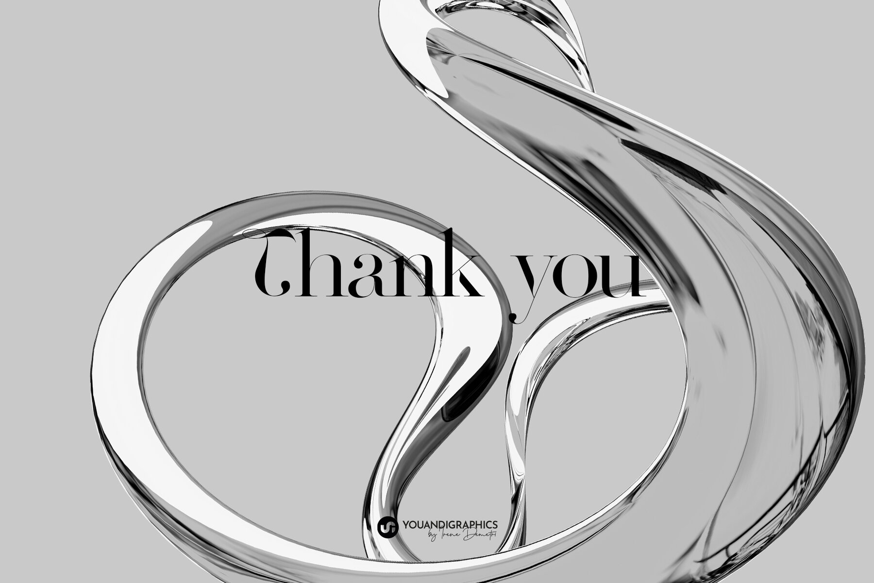 Liquid Chrome Abstract 3D Elements 9