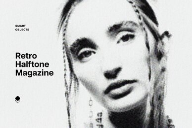 Retro Halftone Magazine Photo Effect