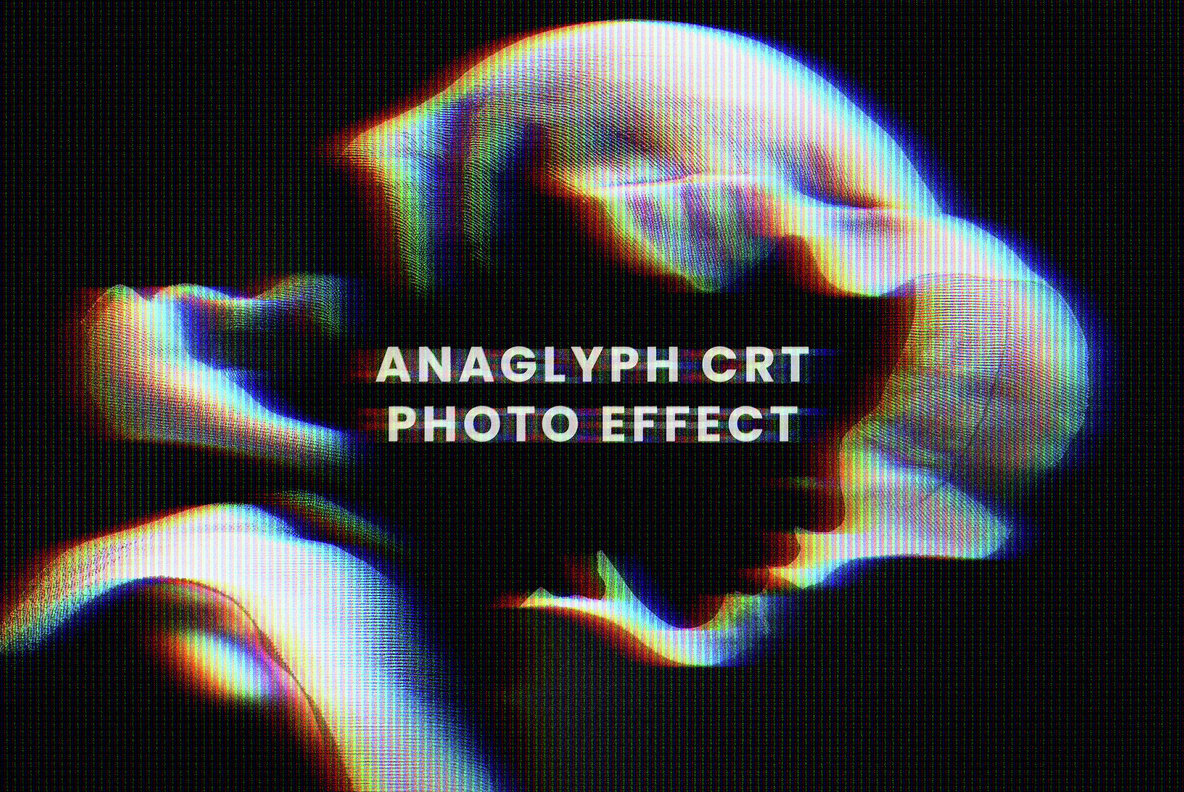 Anaglyph CRT Photo Effect 1