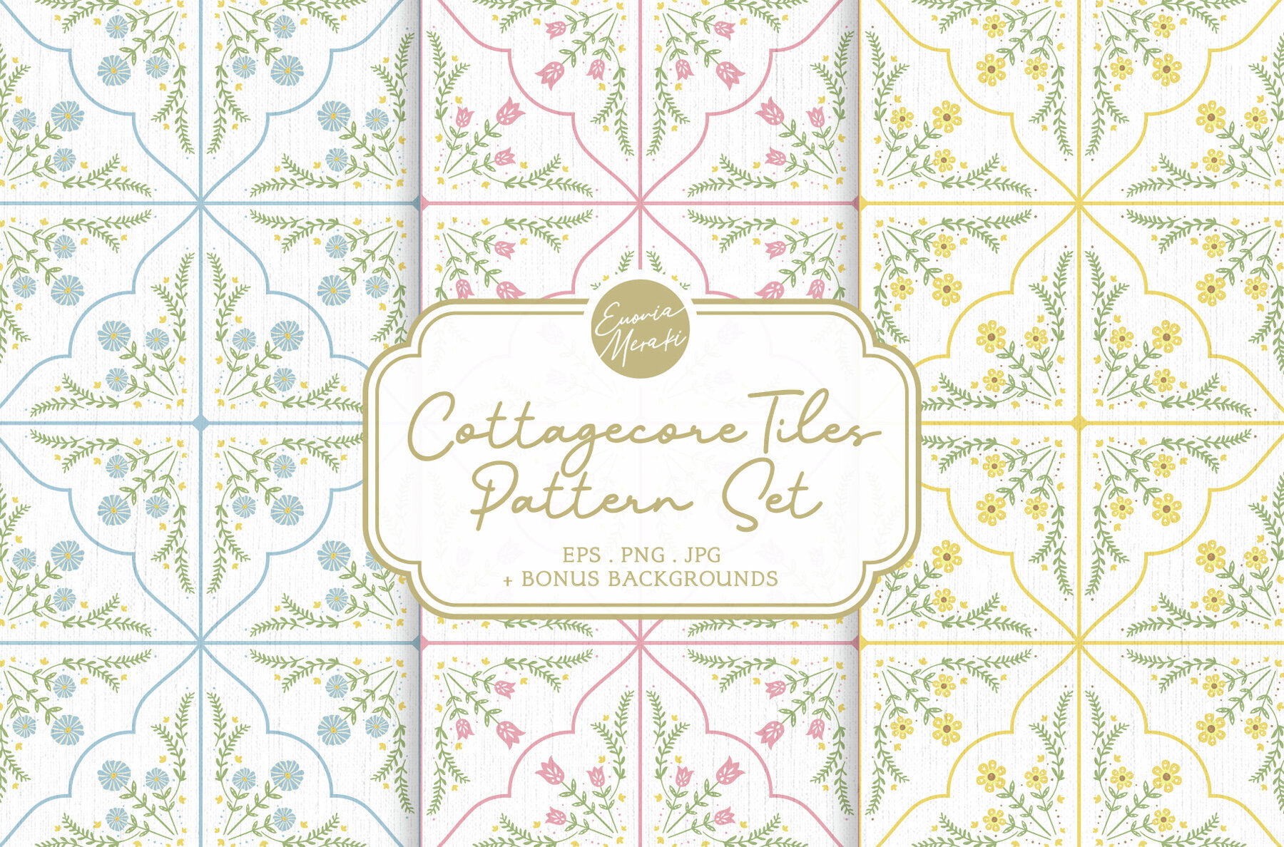 Cottagecore Tiles Pattern Set 1