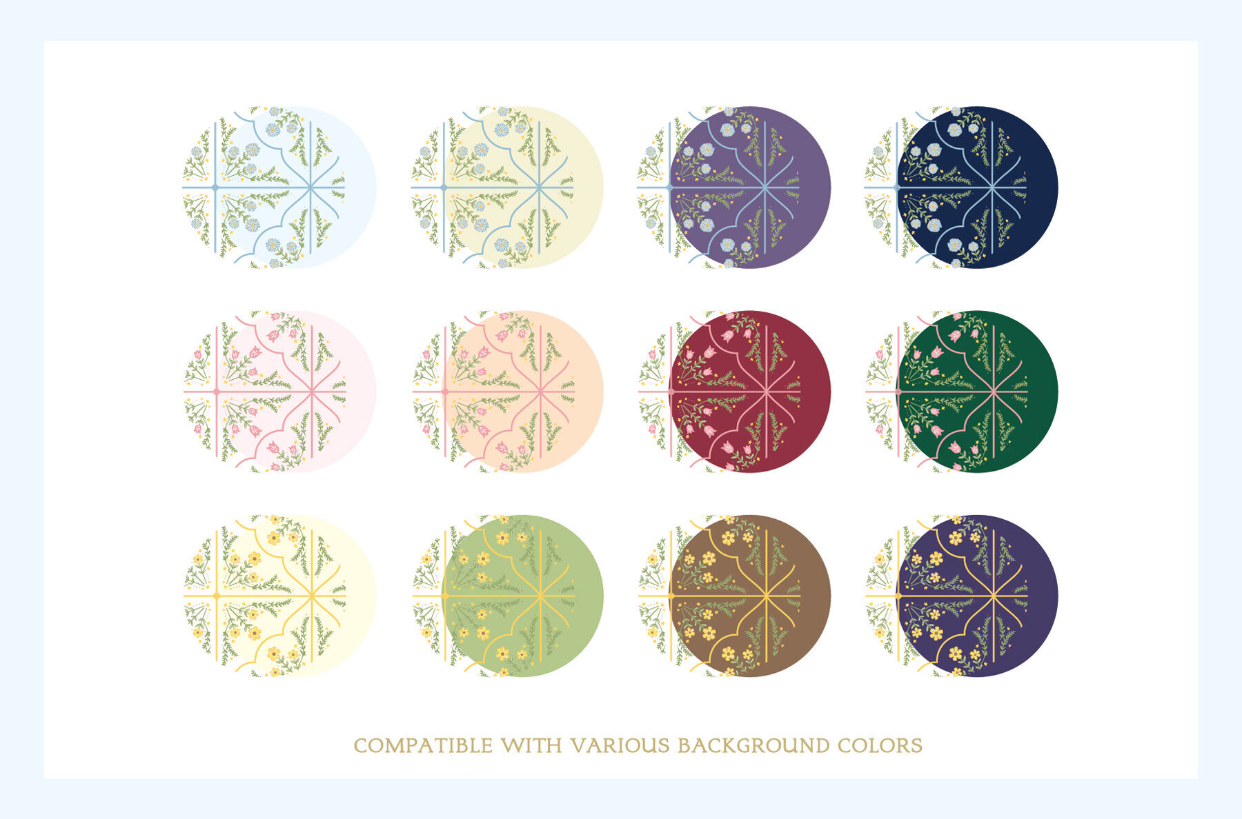 Cottagecore Tiles Pattern Set 3