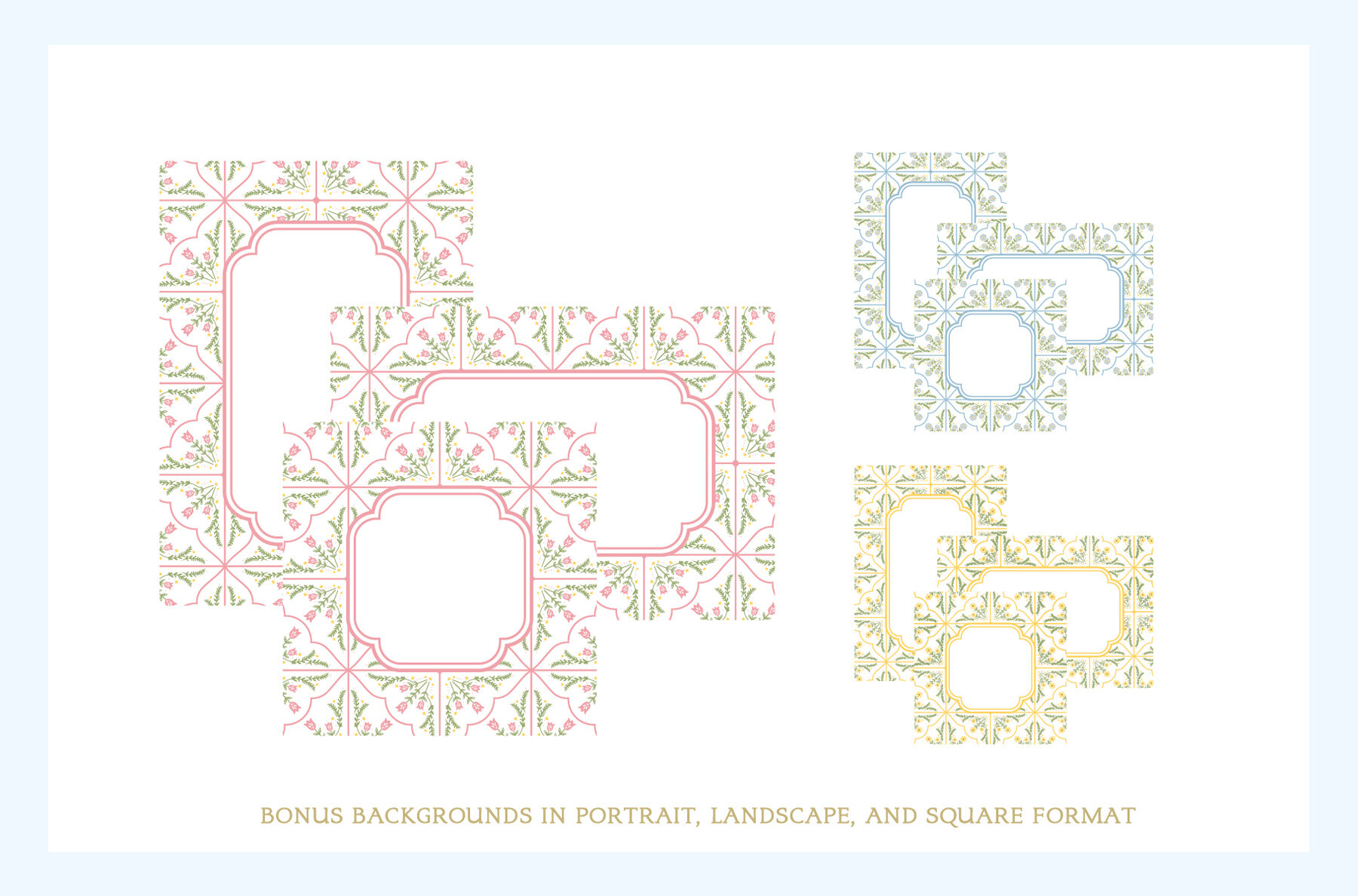 Cottagecore Tiles Pattern Set 4