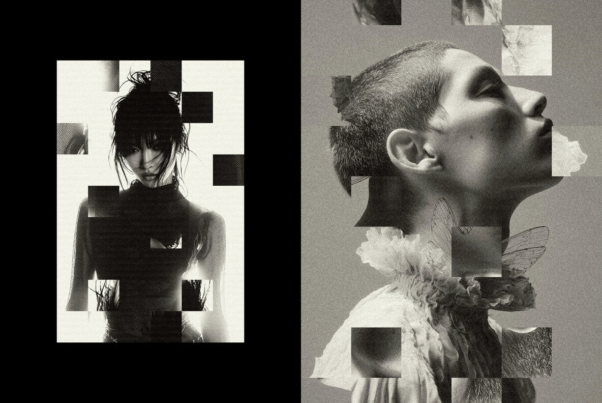 Vintage Fragments Photo Effect 4