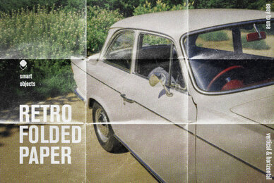 Folded Paper Retro Effect
