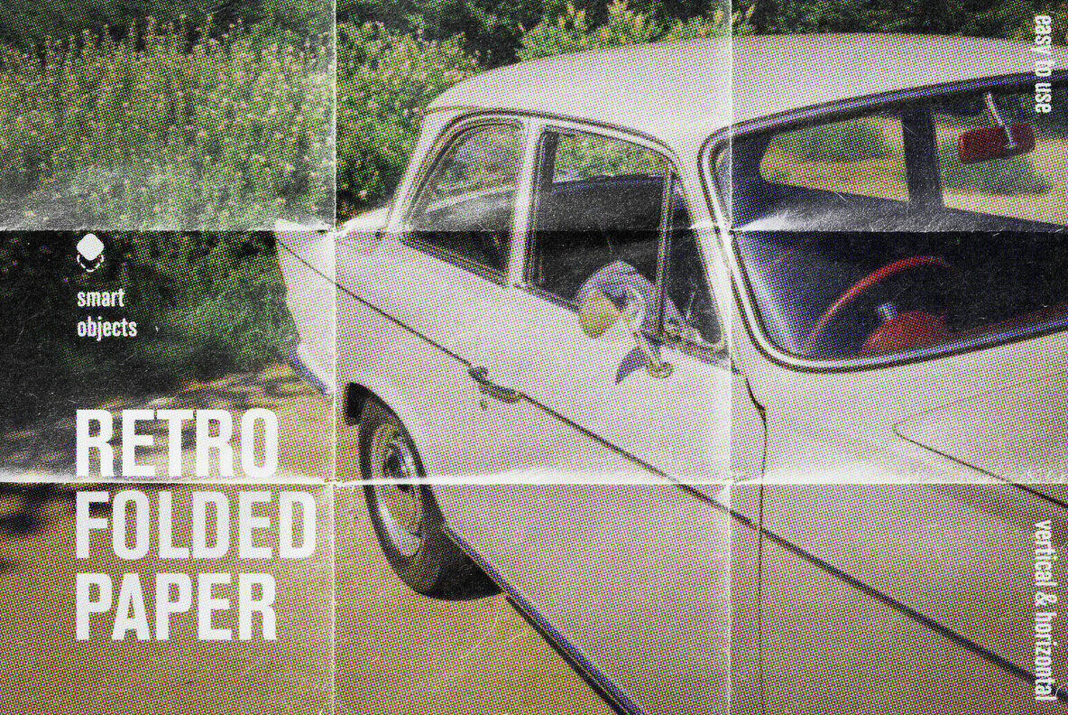 Folded Paper Retro Effect 1