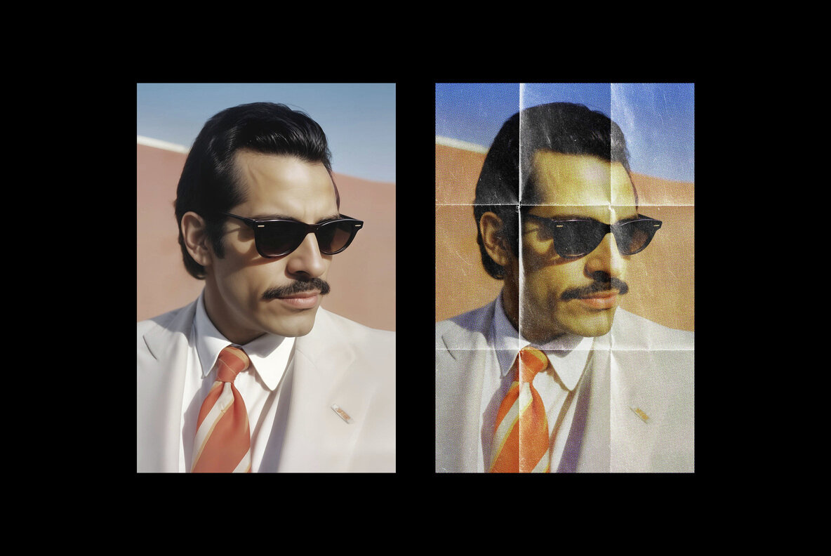 Folded Paper Retro Effect 6