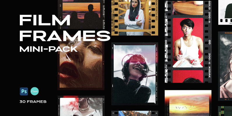 Film Frame Mockup Template Mini Pack