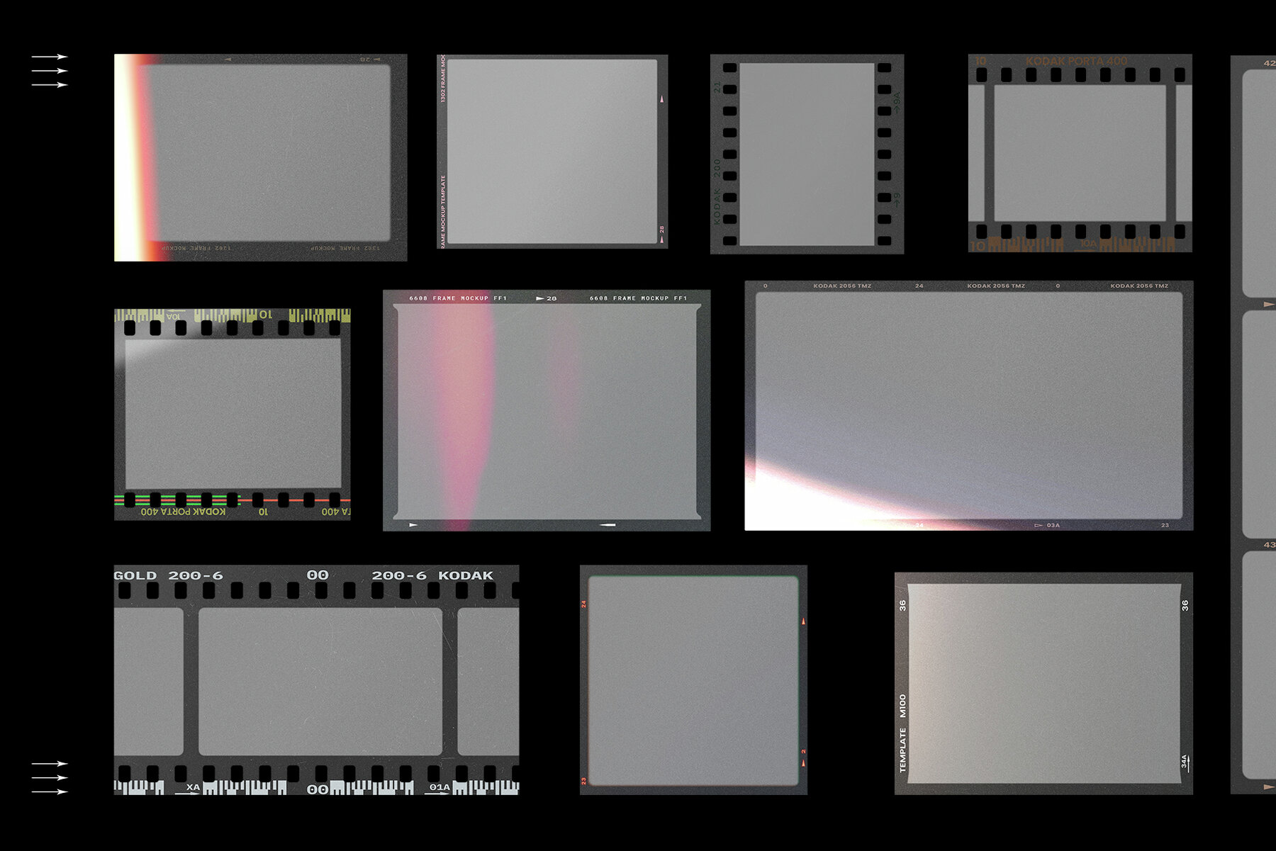 Film Frame Mockup Template Mini Pack 36