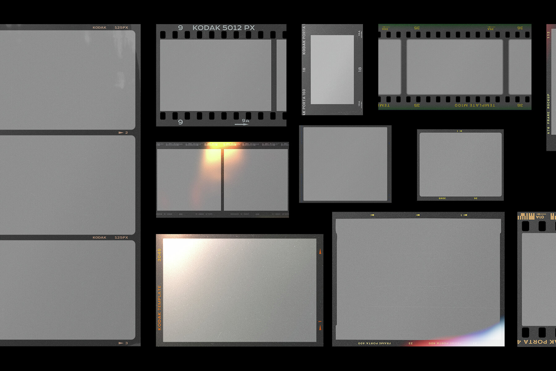 Film Frame Mockup Template Mini Pack 37