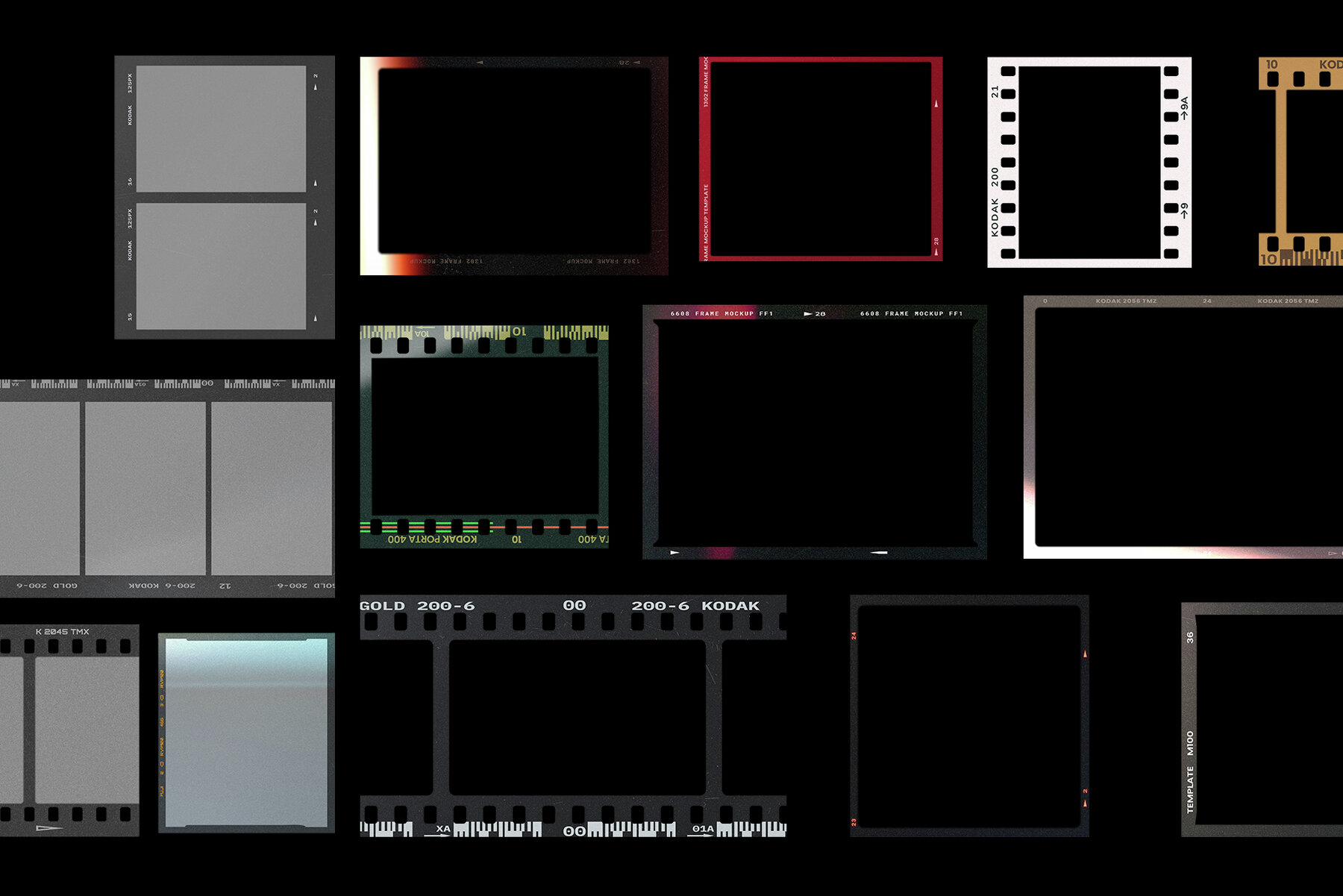 Film Frame Mockup Template Mini Pack 39