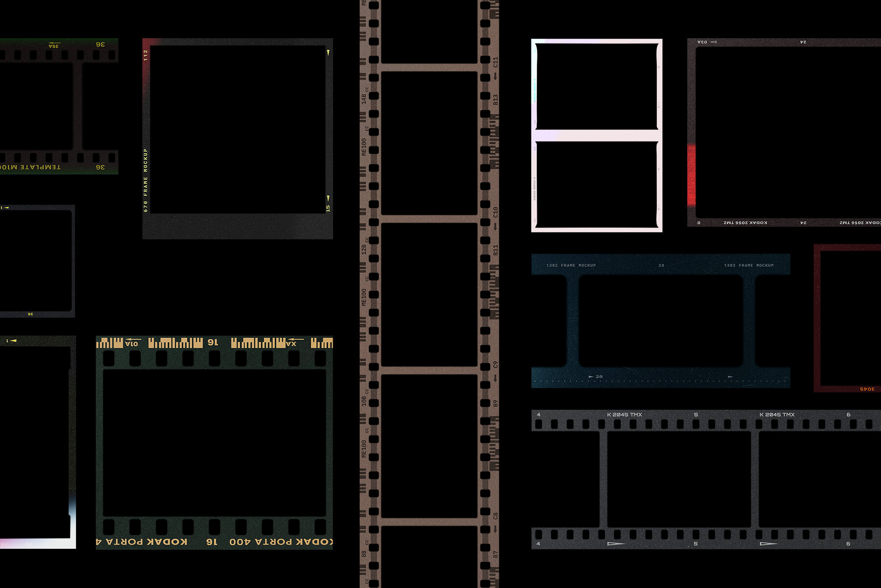 Film Frame Mockup Template Mini Pack 41