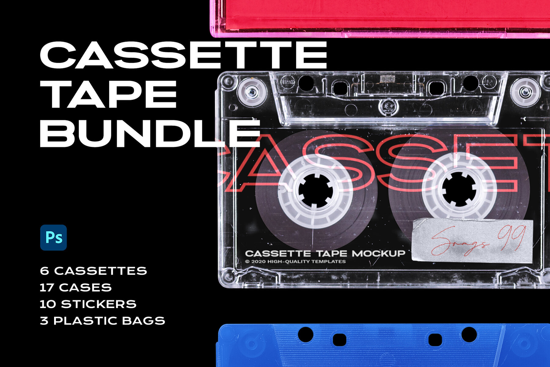 Cassette Tape Mockup Bundle Plastic 1