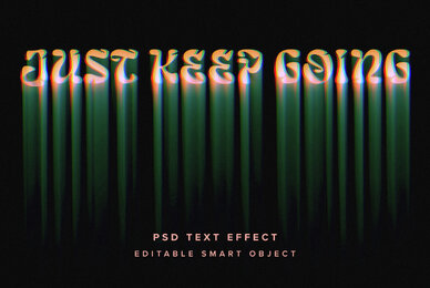 Melting Text Effect Mockup