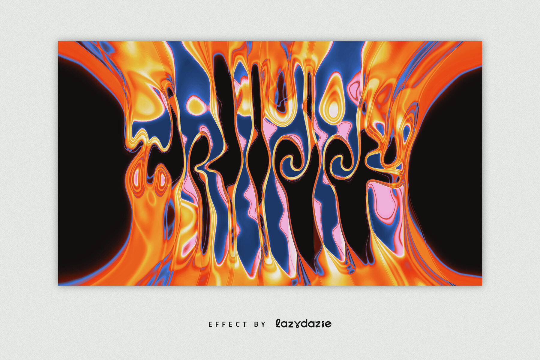 Trippy Melting Text Effect Mockup 2