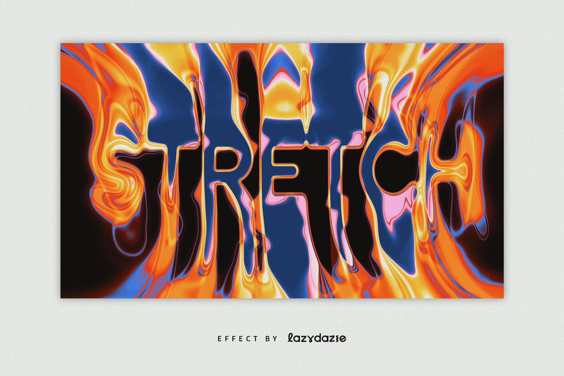 Trippy Melting Text Effect Mockup 3