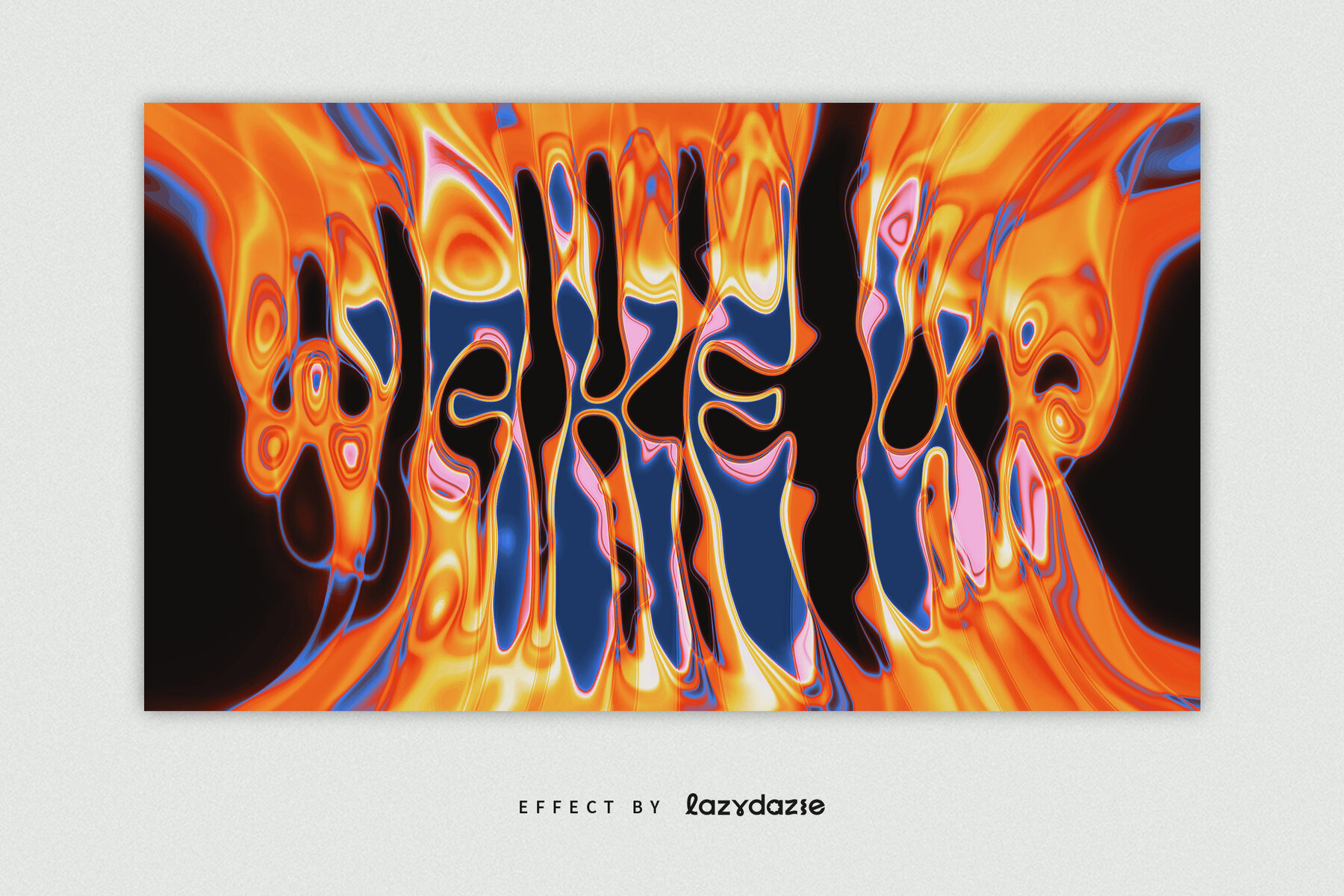 Trippy Melting Text Effect Mockup 4