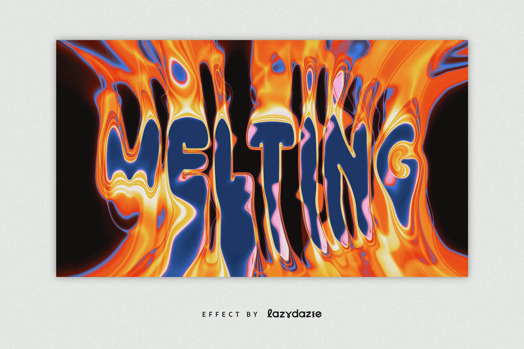 Trippy Melting Text Effect Mockup 5