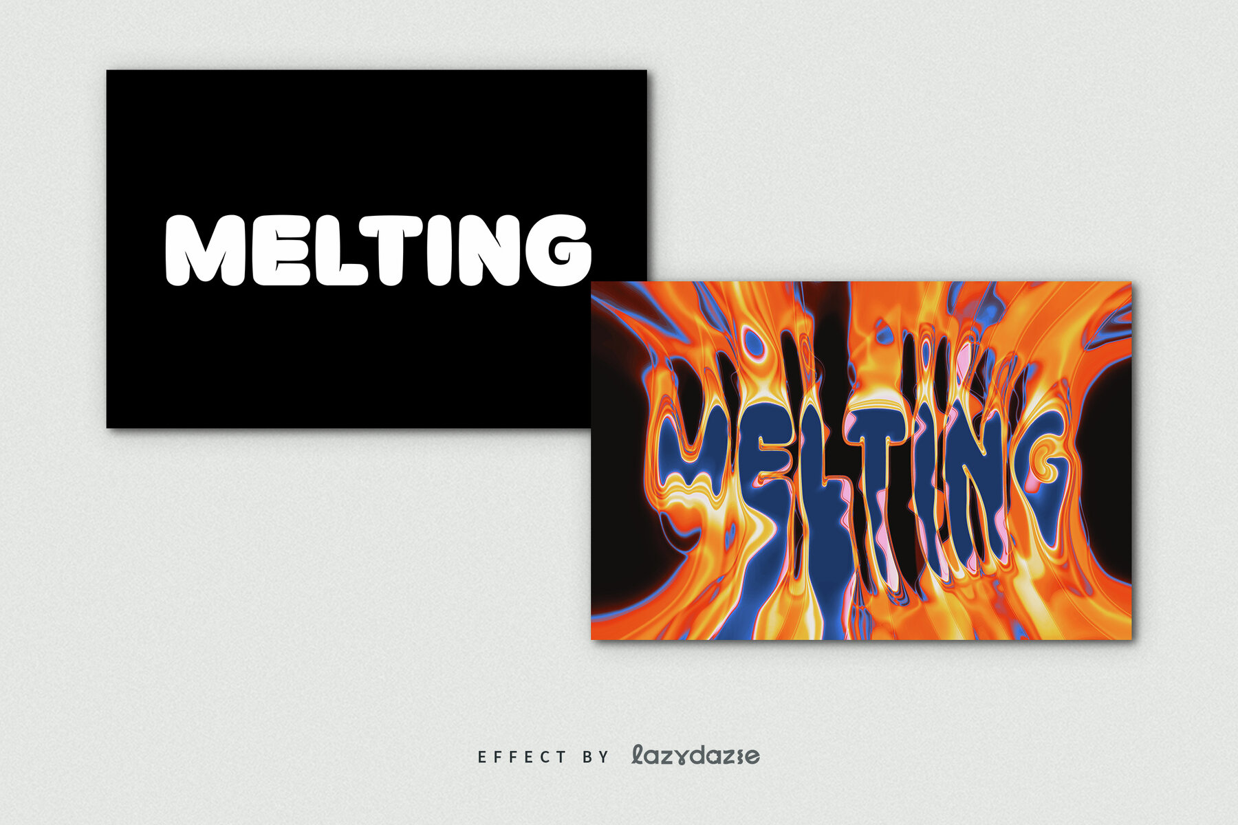 Trippy Melting Text Effect Mockup 7