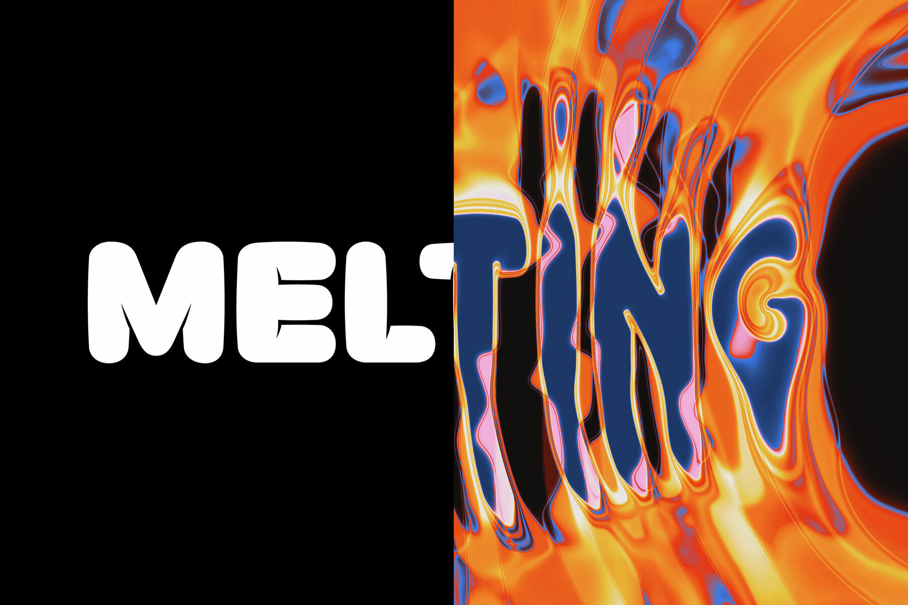 Trippy Melting Text Effect Mockup 8