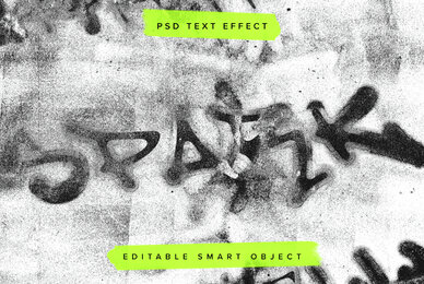 Grunge Graffiti Text Effect Mockup